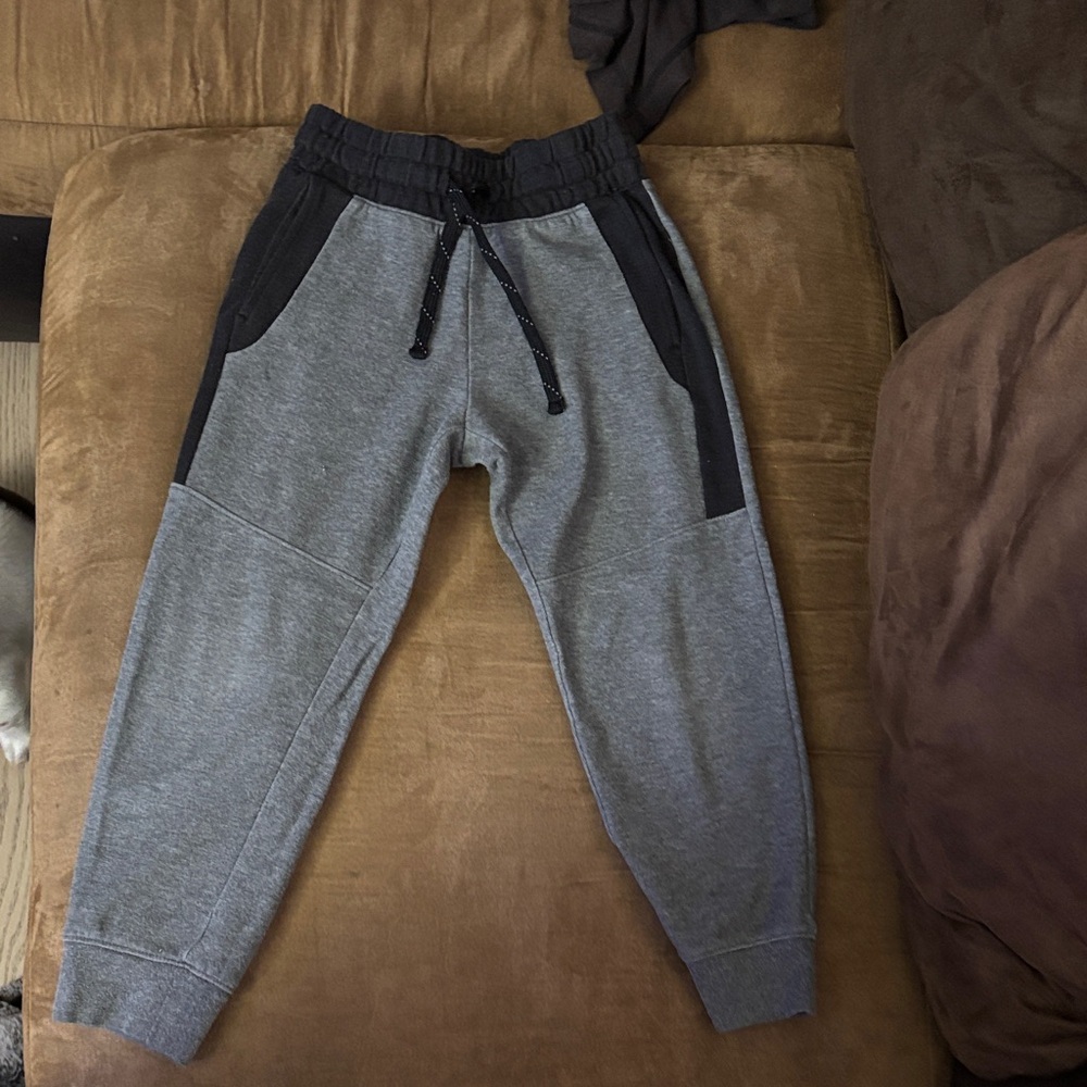 Athletic Works Kids' Gray and Black Jogger Sweatpants